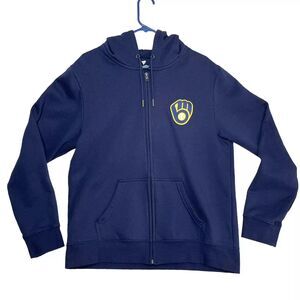 Fanatics Navy Blue Hoodie with Yellow Logo